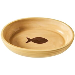 STONEWARE CAT DISH YEL 6IN
