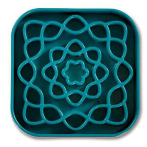 MESS SLOW FEEDR SQUARE BLU 2 CUP