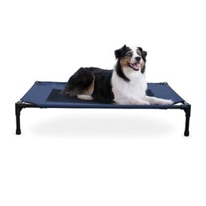 ELEVATED PET BED BLUE 30X42IN