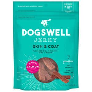 SKIN/COAT SALMON JERKY 10OZ