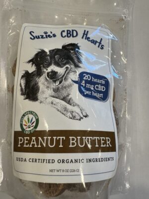 SUZIES CBD HEARTS PB 8OZ TREAT