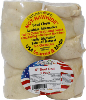 NOT RAWHIDE BEEF 5IN 2PK