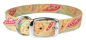 PAISLEY LTHR COLLAR 16" SAND