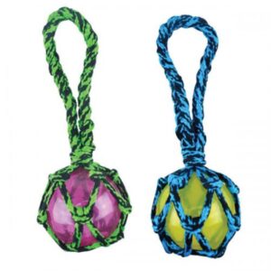 PPB PARA ROPE TUG W SQUEAK GRN
