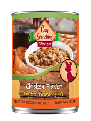 CHEF SCOOCHIES DOG CKN 14OZ