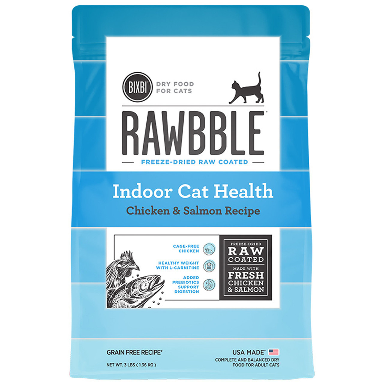 BIXBI CKN/SALM INDOOR CAT 3LB
