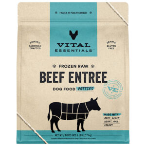 VE DOG FROZEN PATTIES BEEF 6#