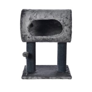 MM 2 LEVEL CAT TREE TUNNEL GRAY