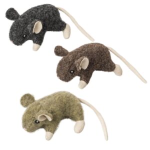 SPOT FUZZ MOUSE WOOL CATNIP