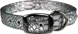 LTHR COLLAR NAT SLV 3/4"X18"