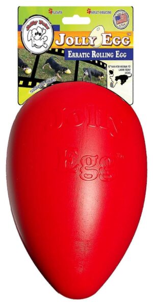 JOLLY PETS EGG RED 8"