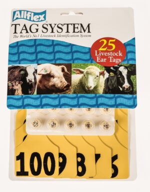 EAR TAG ALLFLEX LG YEL 76-100 25
