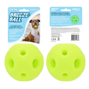DOG BREEZE BALL ASSORTED 3 IN