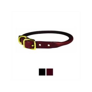 LEATHER COLLAR BURGANDY