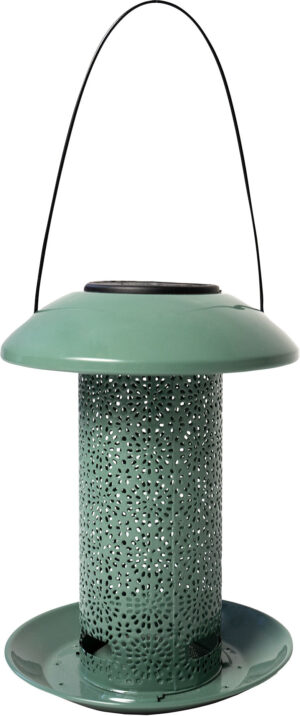 SOLAR LANTERN BIRDFEEDER SAGE