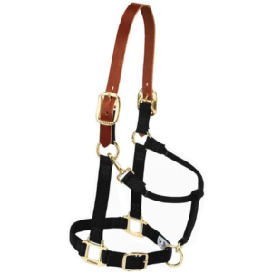 HALTER BRKAWY BLK 1IN NYLON