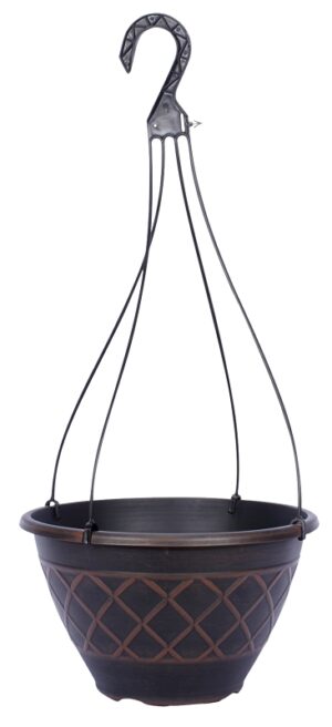 HANGING BASKET PLANTER BROWN 12"
