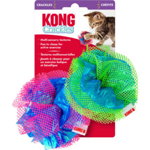 KONG CRACKLES FLUFF BALL CAT TOY