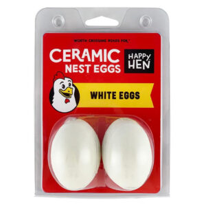 HAPPY HEN CERAMIC NEST EGG 2PK