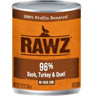 RAWZ 96% DUCK, TKY, QUAIL 12.5OZ