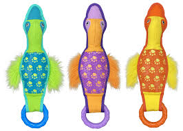 PEEKING DUCK CANVAS DOG TOY