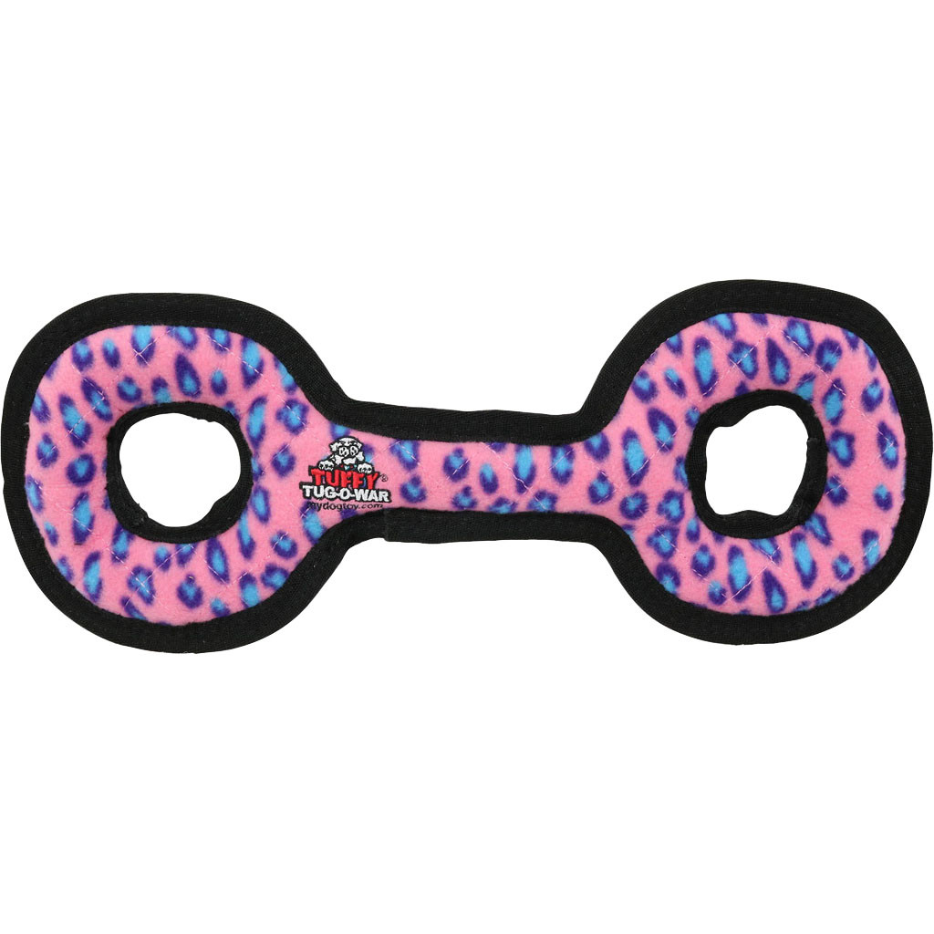 TUFFY TUG O WAR PINK LEOPARD MED