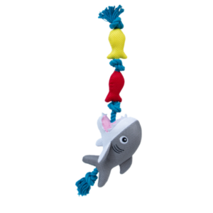 TERR DOG ROPE TUG SHARK 20"
