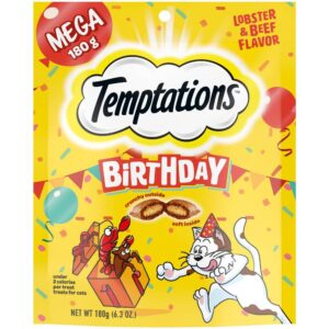 TEMPTATIONS BDAY CAT TREAT 6.3OZ